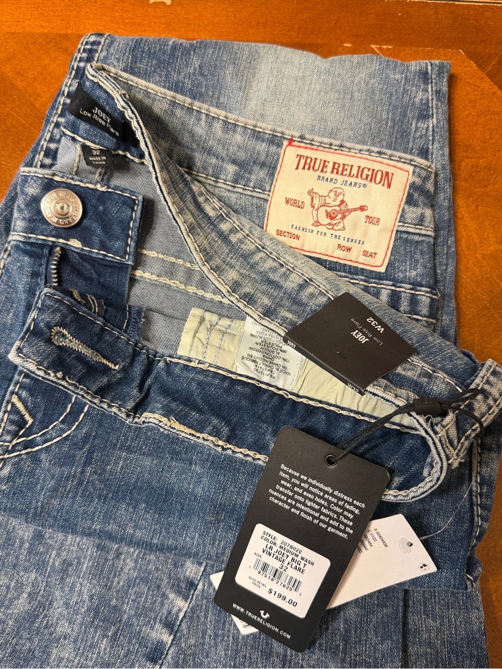 True Religion Women’s Light Blue Flared Jeans - Joey Style